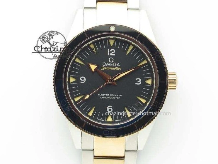 0213 HighPerformance Seamaster Planet Ocean GMT 600M Blue Dial SS On Blue Rubber Strap A 8278